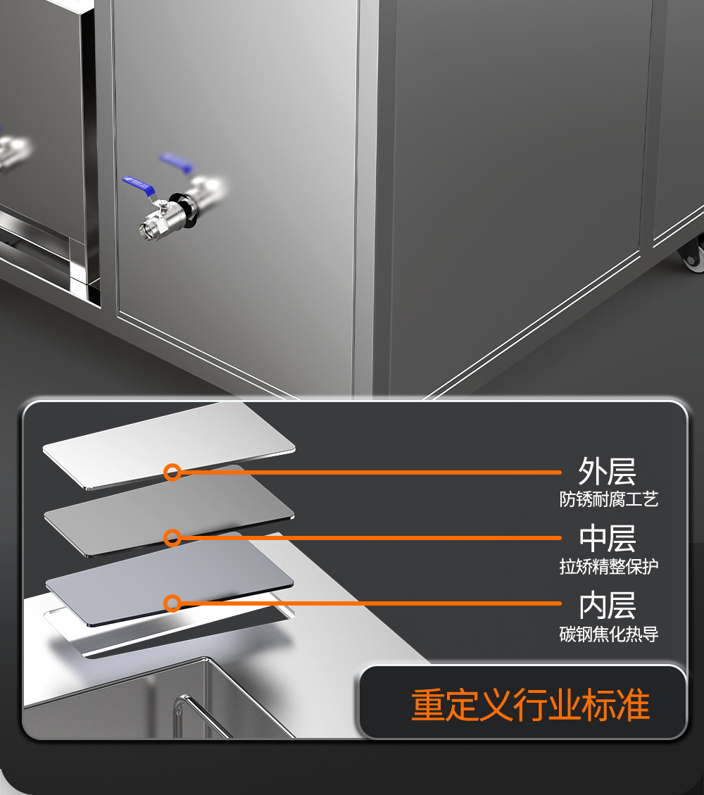 冠博仕GE1860H雙槽超聲波清洗機帶鼓風烘干 | 61L/900W | 可清洗灰塵、油污、銹跡、蠟、膠及其他污垢