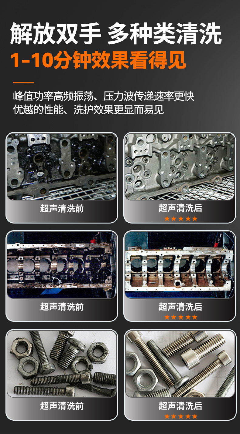冠博仕GF30108HL三槽超聲波清洗機(jī) | 108L / 1500W | 工業(yè)級(jí)過濾漂洗烘干設(shè)備 | 五金模具汽修零件強(qiáng)力除油除銹清潔機(jī)